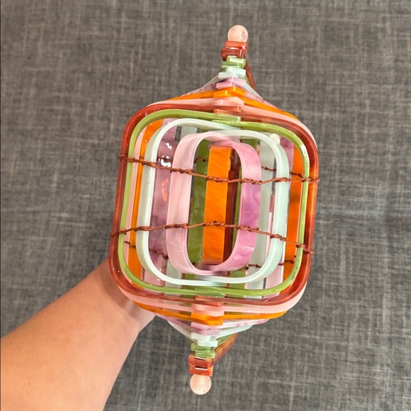 Vintage Inspired Retro Multi-Color Lucite Box Handbag - Picture 4 of 11